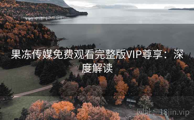 果冻传媒免费观看完整版VIP尊享：深度解读